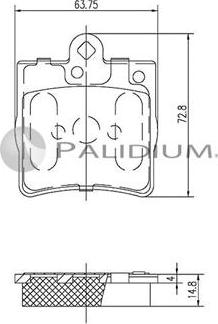 Ashuki P1-1123 - Тормозные колодки, дисковые, комплект autospares.lv