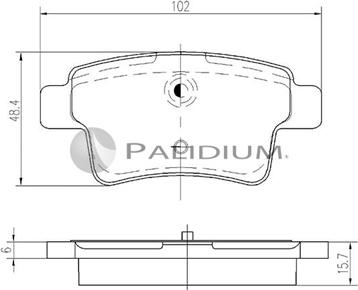 Ashuki P1-1179 - Тормозные колодки, дисковые, комплект autospares.lv