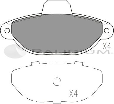 Ashuki P1-1170 - Тормозные колодки, дисковые, комплект autospares.lv