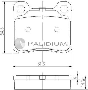 Ashuki P1-1399 - Тормозные колодки, дисковые, комплект autospares.lv