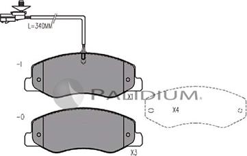 Ashuki P1-1349 - Тормозные колодки, дисковые, комплект autospares.lv