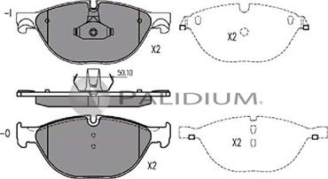 Ashuki P1-1341 - Тормозные колодки, дисковые, комплект autospares.lv