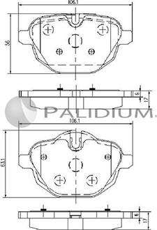 Ashuki P1-1342 - Тормозные колодки, дисковые, комплект autospares.lv