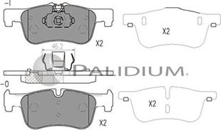 Ashuki P1-1353 - Тормозные колодки, дисковые, комплект autospares.lv