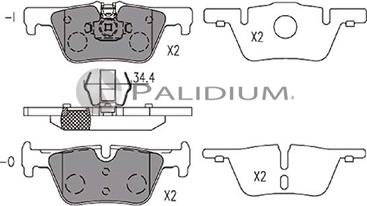 Ashuki P1-1352 - Тормозные колодки, дисковые, комплект autospares.lv