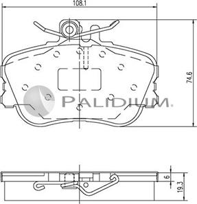 Ashuki P1-1300 - Тормозные колодки, дисковые, комплект autospares.lv