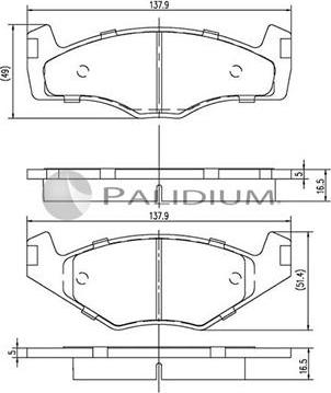 Ashuki P1-1319 - Тормозные колодки, дисковые, комплект autospares.lv