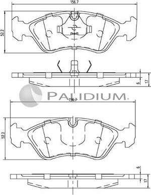 Ashuki P1-1311 - Тормозные колодки, дисковые, комплект autospares.lv