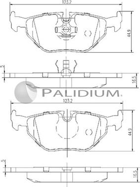 Ashuki P1-1297 - Тормозные колодки, дисковые, комплект autospares.lv