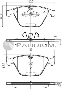 Ashuki P1-1249 - Тормозные колодки, дисковые, комплект autospares.lv