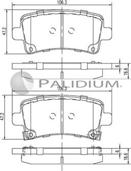 Ashuki P1-1245 - Тормозные колодки, дисковые, комплект autospares.lv