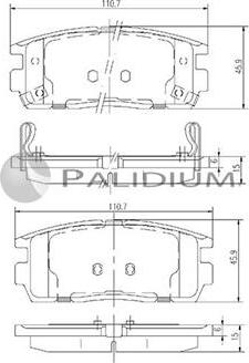 Ashuki P1-1241 - Тормозные колодки, дисковые, комплект autospares.lv