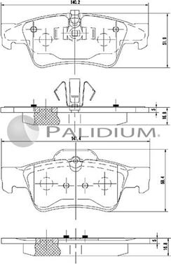 Ashuki P1-1242 - Тормозные колодки, дисковые, комплект autospares.lv