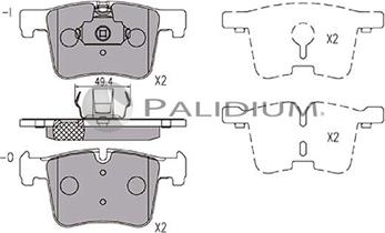 Ashuki P1-1255 - Тормозные колодки, дисковые, комплект autospares.lv