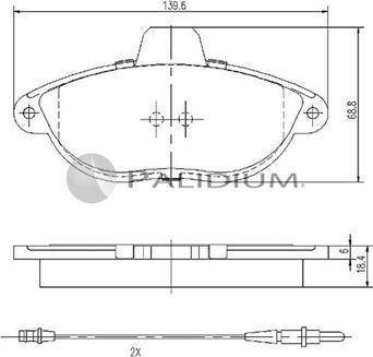 Ashuki P1-1269 - Тормозные колодки, дисковые, комплект autospares.lv