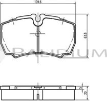 Ashuki P1-1209 - Тормозные колодки, дисковые, комплект autospares.lv