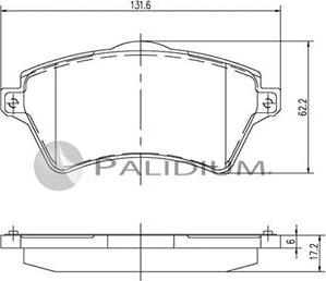 Ashuki P1-1204 - Тормозные колодки, дисковые, комплект autospares.lv