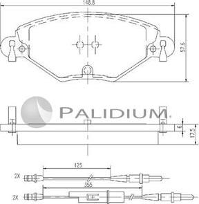 Ashuki P1-1200 - Тормозные колодки, дисковые, комплект autospares.lv