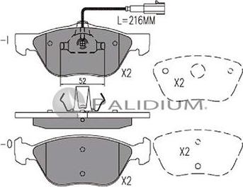 Ashuki P1-1219 - Тормозные колодки, дисковые, комплект autospares.lv