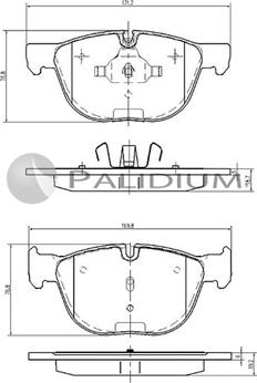 Ashuki P1-1239 - Тормозные колодки, дисковые, комплект autospares.lv