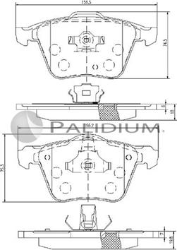 Ashuki P1-1236 - Тормозные колодки, дисковые, комплект autospares.lv