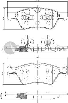 Ashuki P1-1238 - Тормозные колодки, дисковые, комплект autospares.lv