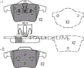 Ashuki P1-1228 - Тормозные колодки, дисковые, комплект autospares.lv