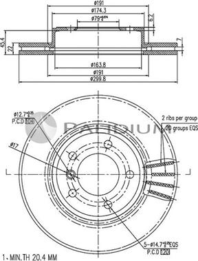 Ashuki P330-046 - Тормозной диск autospares.lv