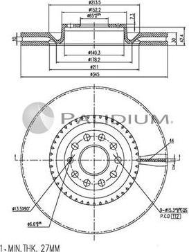 Ashuki P330-084 - Тормозной диск autospares.lv