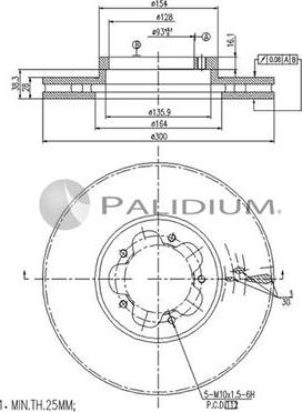 Ashuki P330-082 - Тормозной диск autospares.lv