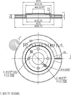 Ashuki P330-030 - Тормозной диск autospares.lv