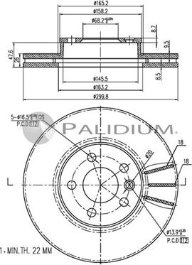 Ashuki P330-031 - Тормозной диск autospares.lv