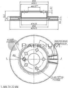 Ashuki P330-028 - Тормозной диск autospares.lv