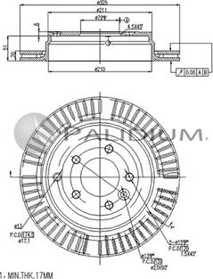 Ashuki P330-141 - Тормозной диск autospares.lv