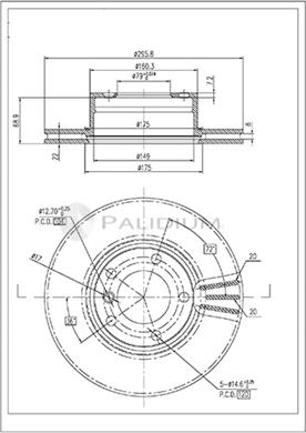 Ashuki P330-158 - Тормозной диск autospares.lv