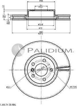 Ashuki P330-160 - Тормозной диск autospares.lv