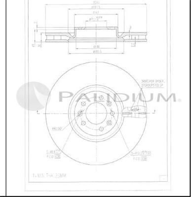 Ashuki P330-163 - Тормозной диск autospares.lv