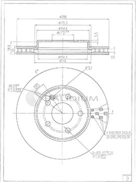 Ashuki P330-114 - Тормозной диск autospares.lv