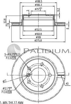 Ashuki P330-115 - Тормозной диск autospares.lv