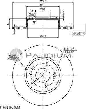 Ashuki P330-111 - Тормозной диск autospares.lv