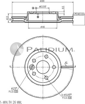 Ashuki P330-113 - Тормозной диск autospares.lv