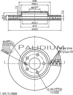 Ashuki P330-139 - Тормозной диск autospares.lv