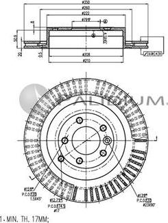 Ashuki P330-131 - Тормозной диск autospares.lv