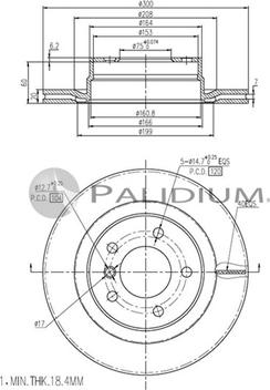 Ashuki P330-126 - Тормозной диск autospares.lv