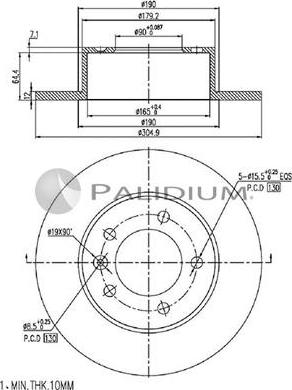 Ashuki P330-121 - Тормозной диск autospares.lv