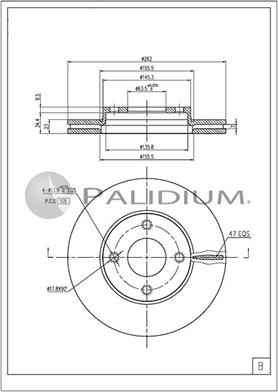 Ashuki P330-246 - Тормозной диск autospares.lv