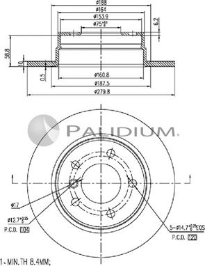 Ashuki P331-058 - Тормозной диск autospares.lv