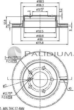 Ashuki P331-063 - Тормозной диск autospares.lv