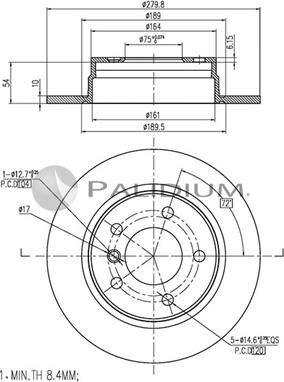 Ashuki P331-019 - Тормозной диск autospares.lv