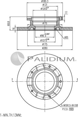 Ashuki P331-031 - Тормозной диск autospares.lv